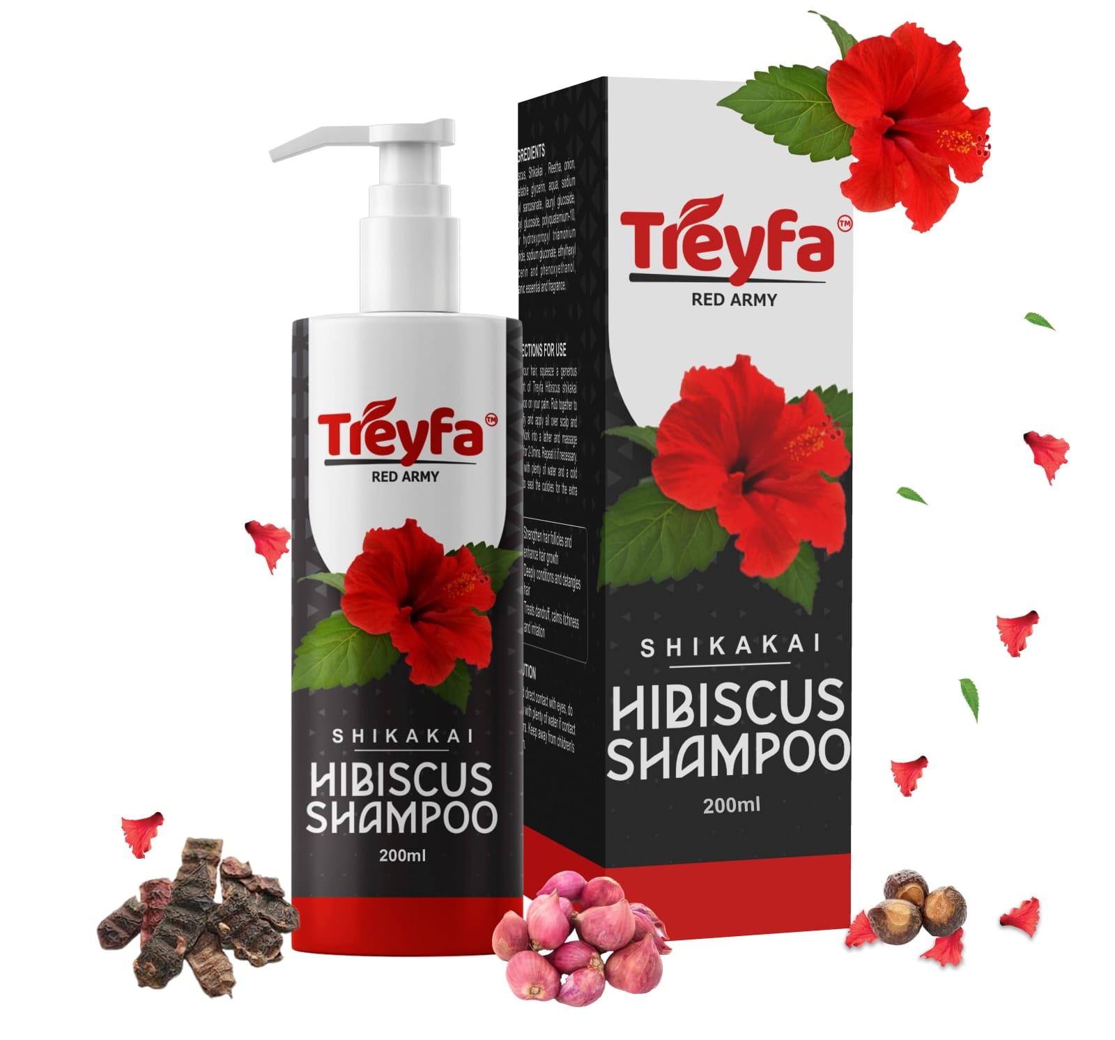 Herbal Hibiscus Shampoo for Hair Growth & Hair Fall Control 200ML thumbnail 1