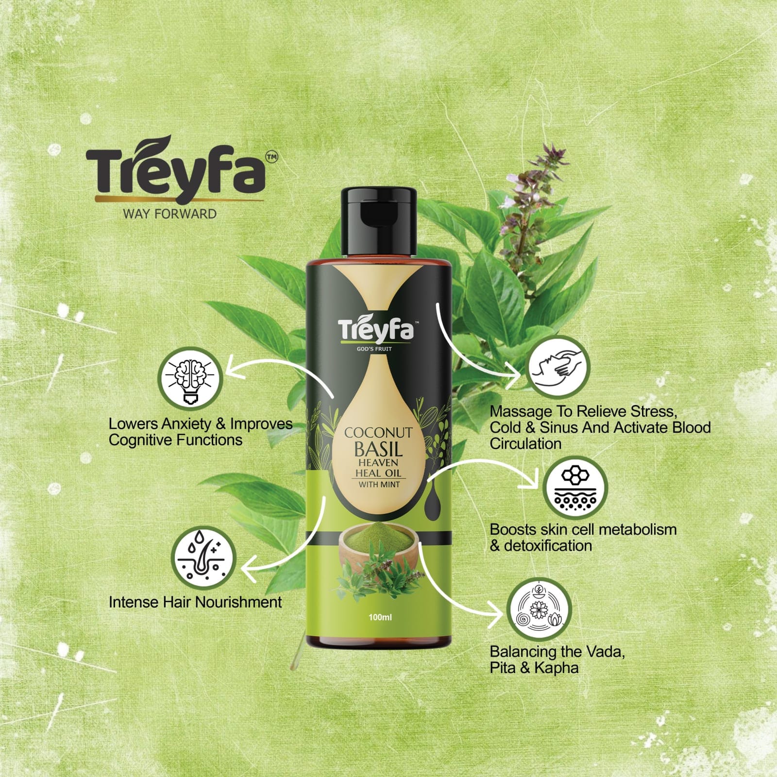 Basil Heaven Basil Healing Body Oil 100ML thumbnail 2