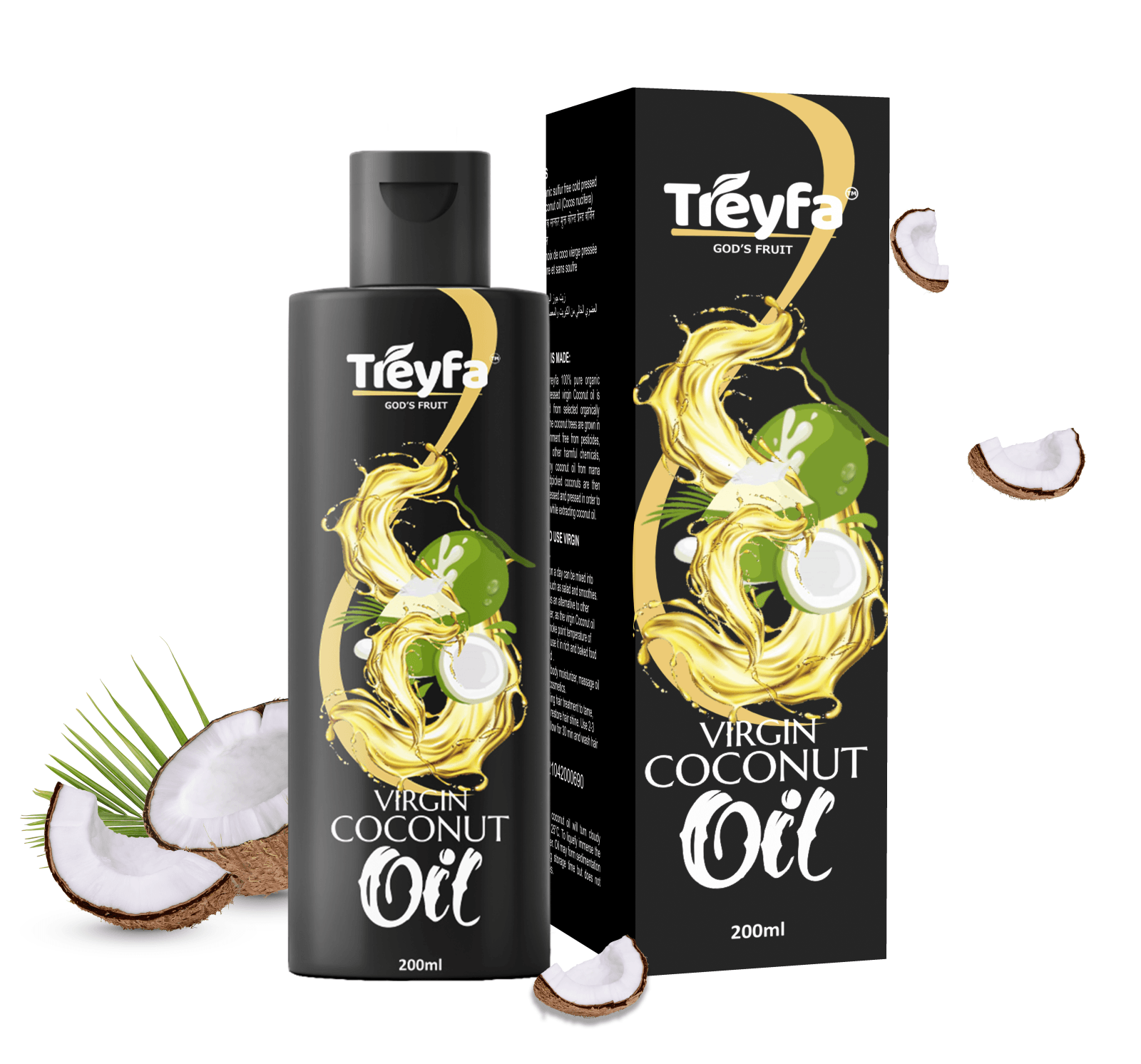 Pure Virgin Coconut Oil with Vetiver 200ML 1