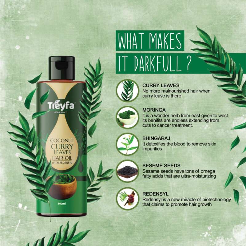 Curry Leaves Hair Oil 100ML – Powerful Formula to Strengthen & Boost Growth - Image 3