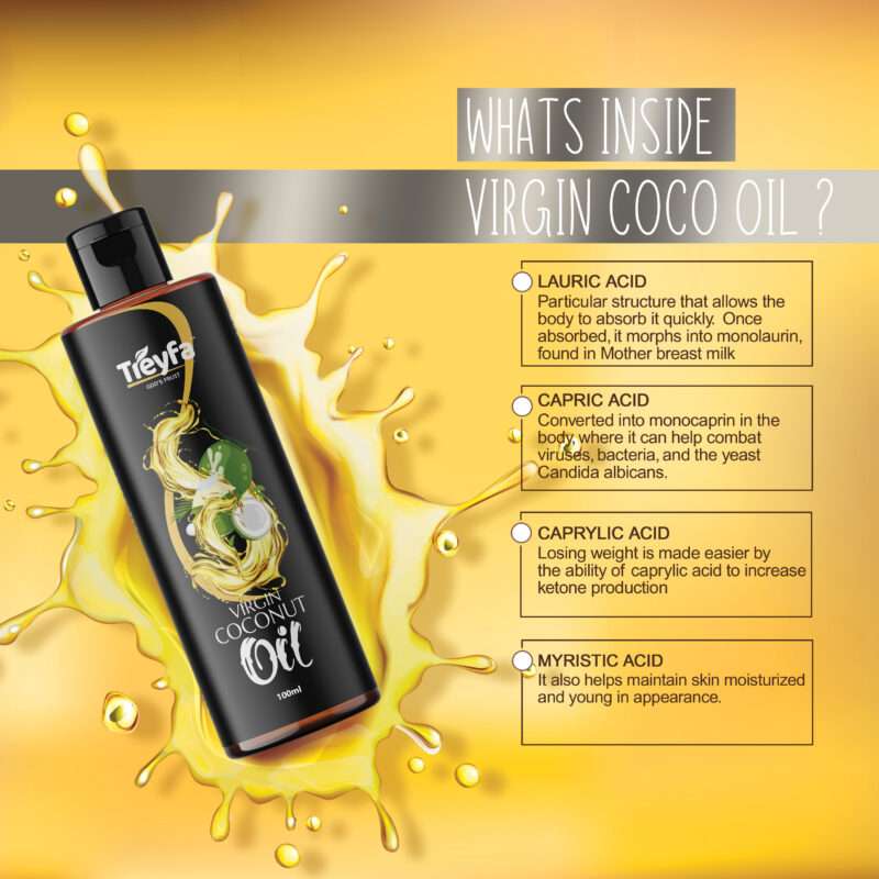 Virgin Coconut Oil 100ML – Pure, Cold Pressed & Natural Care - Image 3