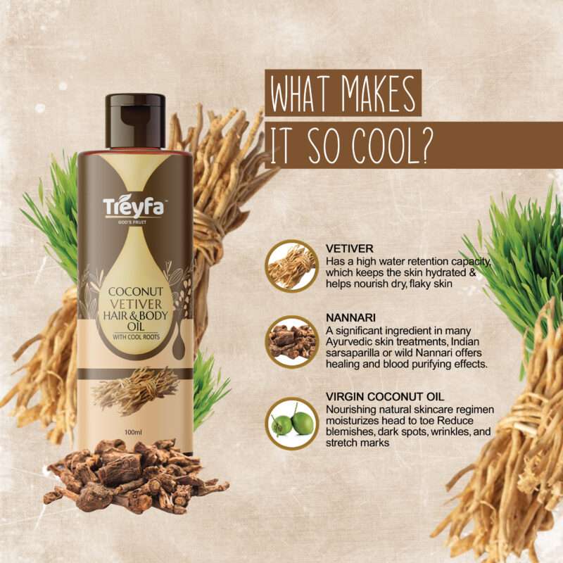 Virgin Coconut Vetiver Oil 100ML - Image 3