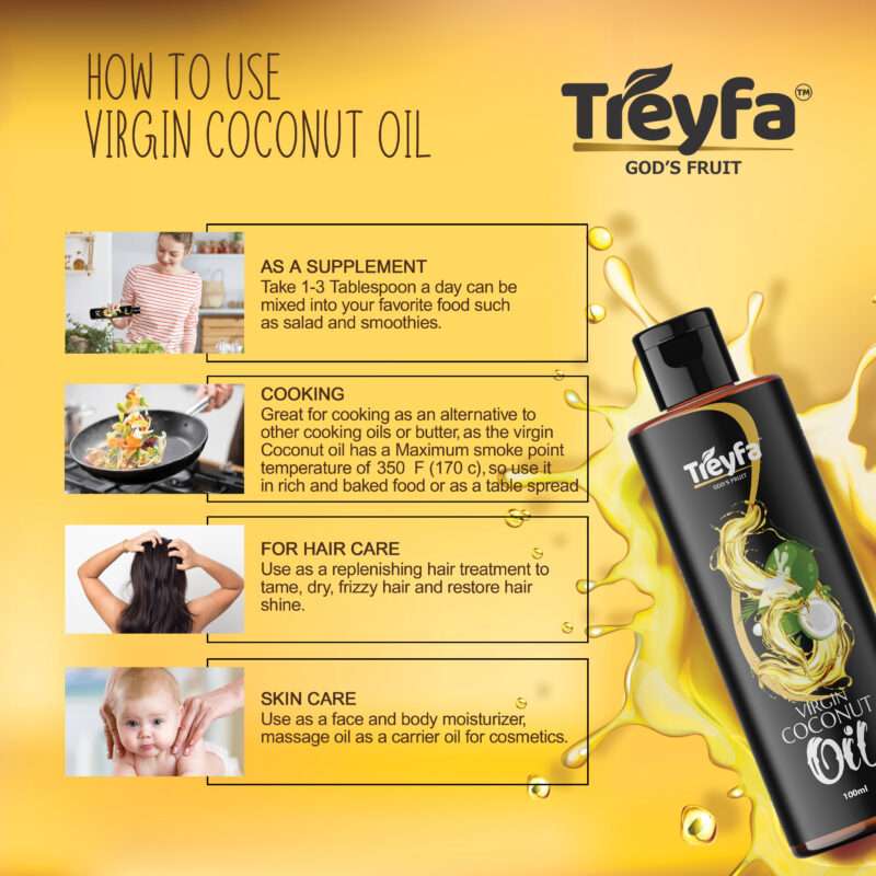 Virgin Coconut Oil 100ML – Pure, Cold Pressed & Natural Care - Image 5