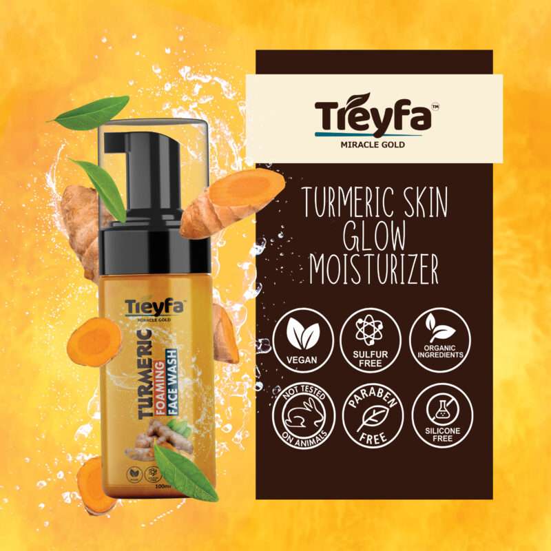 Treyfa Turmeric Foaming Face Wash 100ML – Revitalize & Glow Naturally - Image 6
