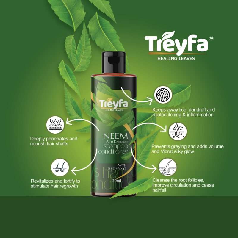 Treyfa Neem Anti Dandruff Shampoo and Conditioner 30ML - Image 2