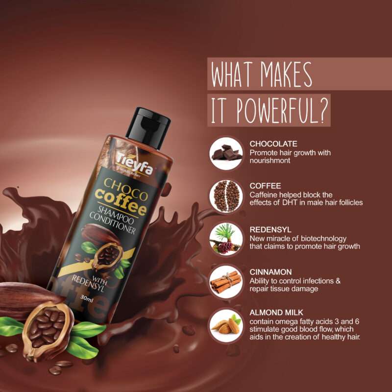 Treyfa Choco Coffee Shampoo & Conditioner 30ML - Image 3