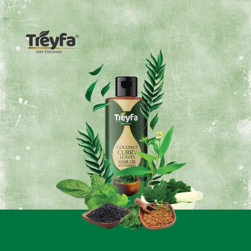 Revitalize Your Hair with Treyfa Coconut & Curry Leaves Hair Oil 30ML - Image 4