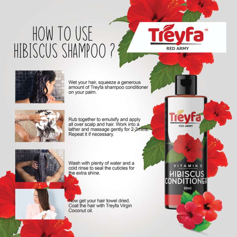 Treyfa Hibiscus Shampoo 30ML – Gentle Cleansing & Hair Growth Formula - Image 5