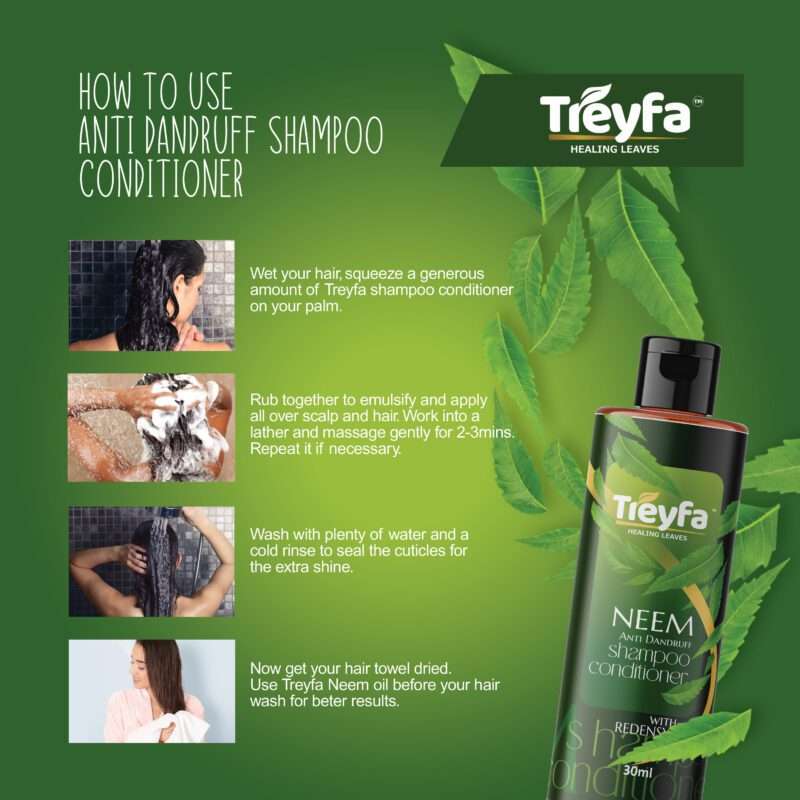 Treyfa Neem Anti Dandruff Shampoo and Conditioner 30ML - Image 5