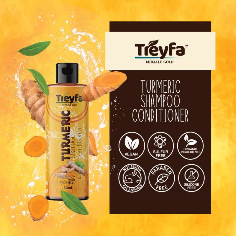 Turmeric Shampoo Conditioner 30ML – Powerful Herbal Solution for Dandruff-Free, Healthy Hair - Image 6