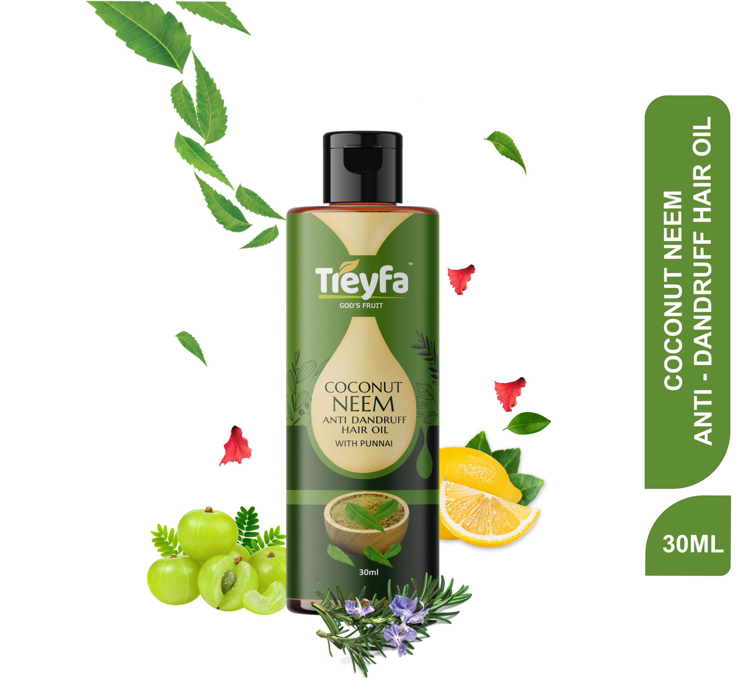 Coconut & neem anti dandruff hair oil