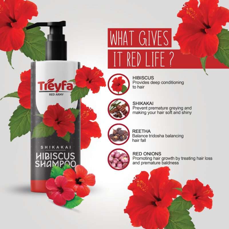 Revitalizing Hibiscus Shampoo 200ML – Transform & Strengthen Hair Naturally - Image 3