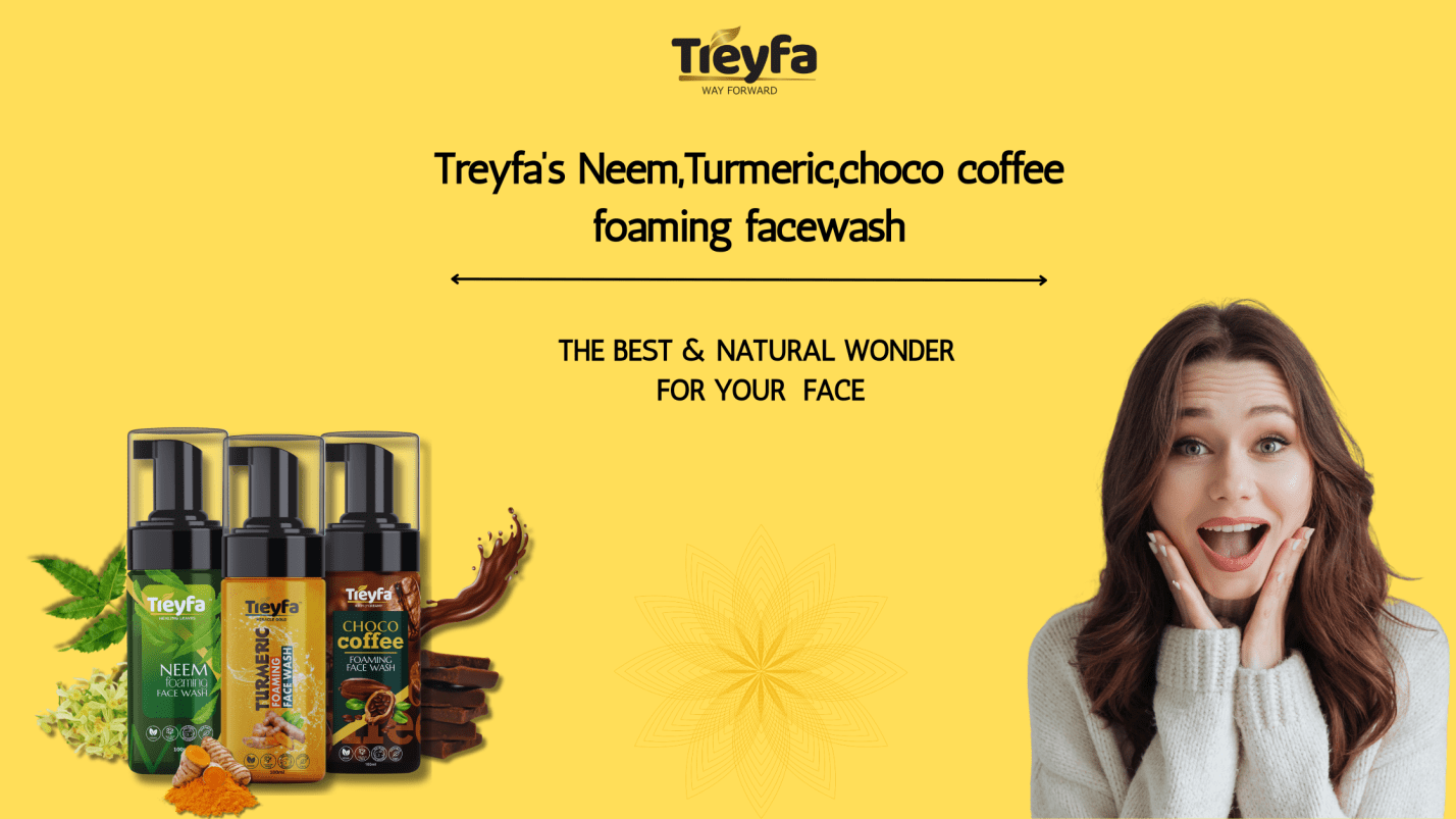 Treyfa's Neem ,Turmeric & Choco coffee foaming facewash