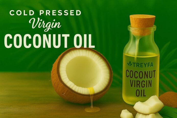 Pure cold pressed coconut oil with natural freshness