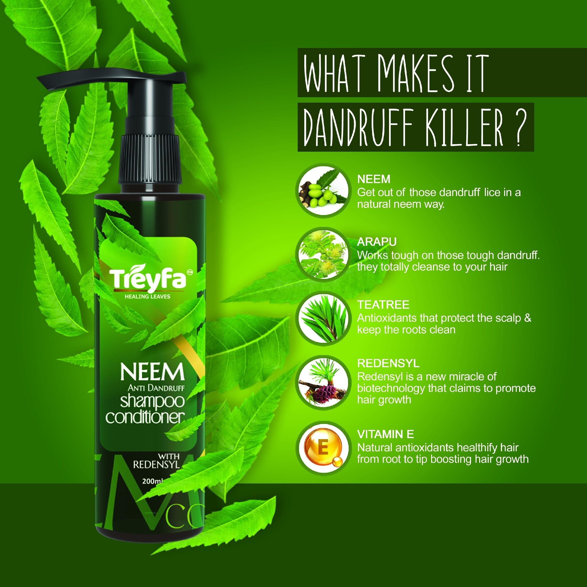 Powerful Neem Shampoo & Conditioner | Anti-Dandruff, Hair Growth & Hair Fall Control – 200ML - Image 4