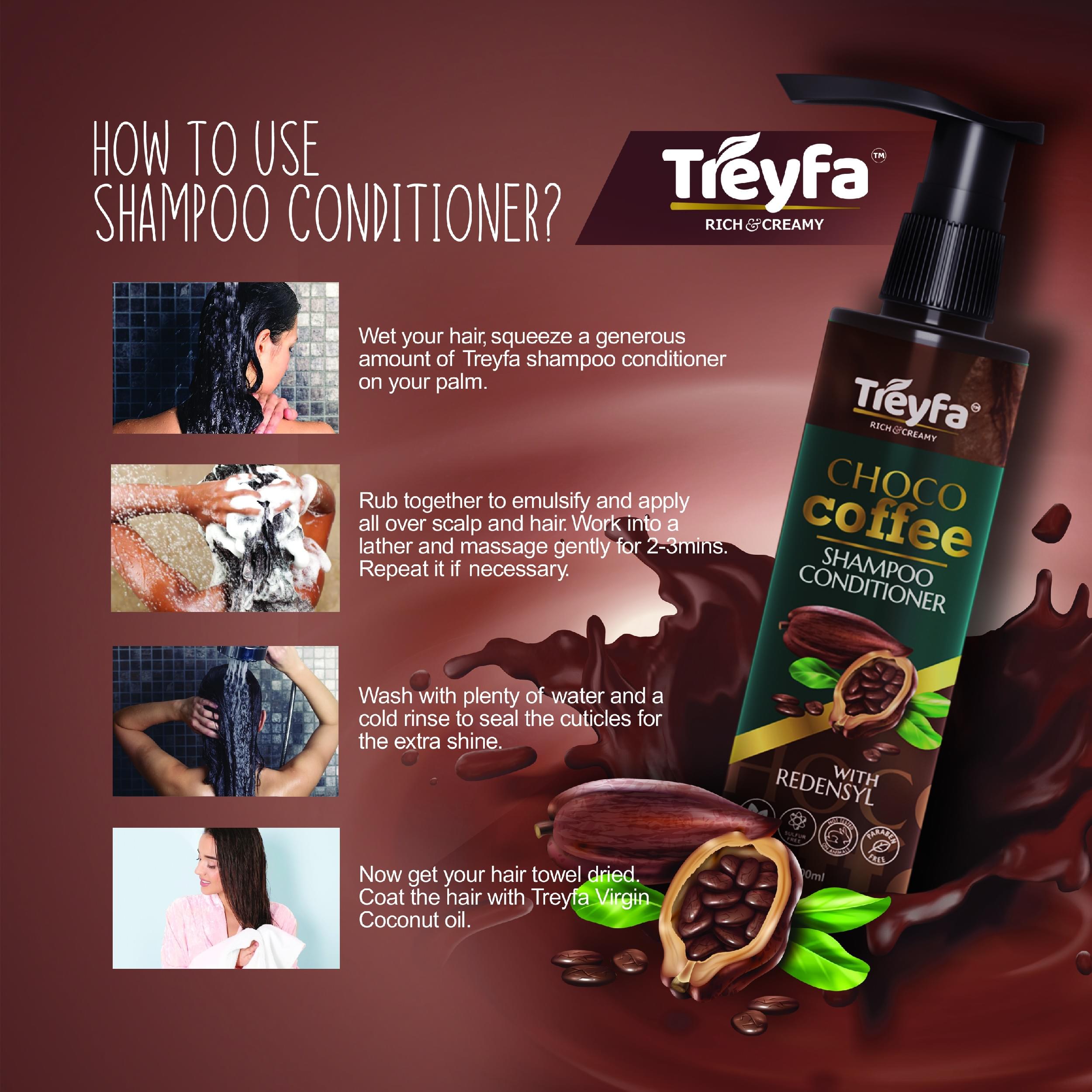 Powerful Choco Coffee Shampoo & Conditioner – 200ML - Image 6