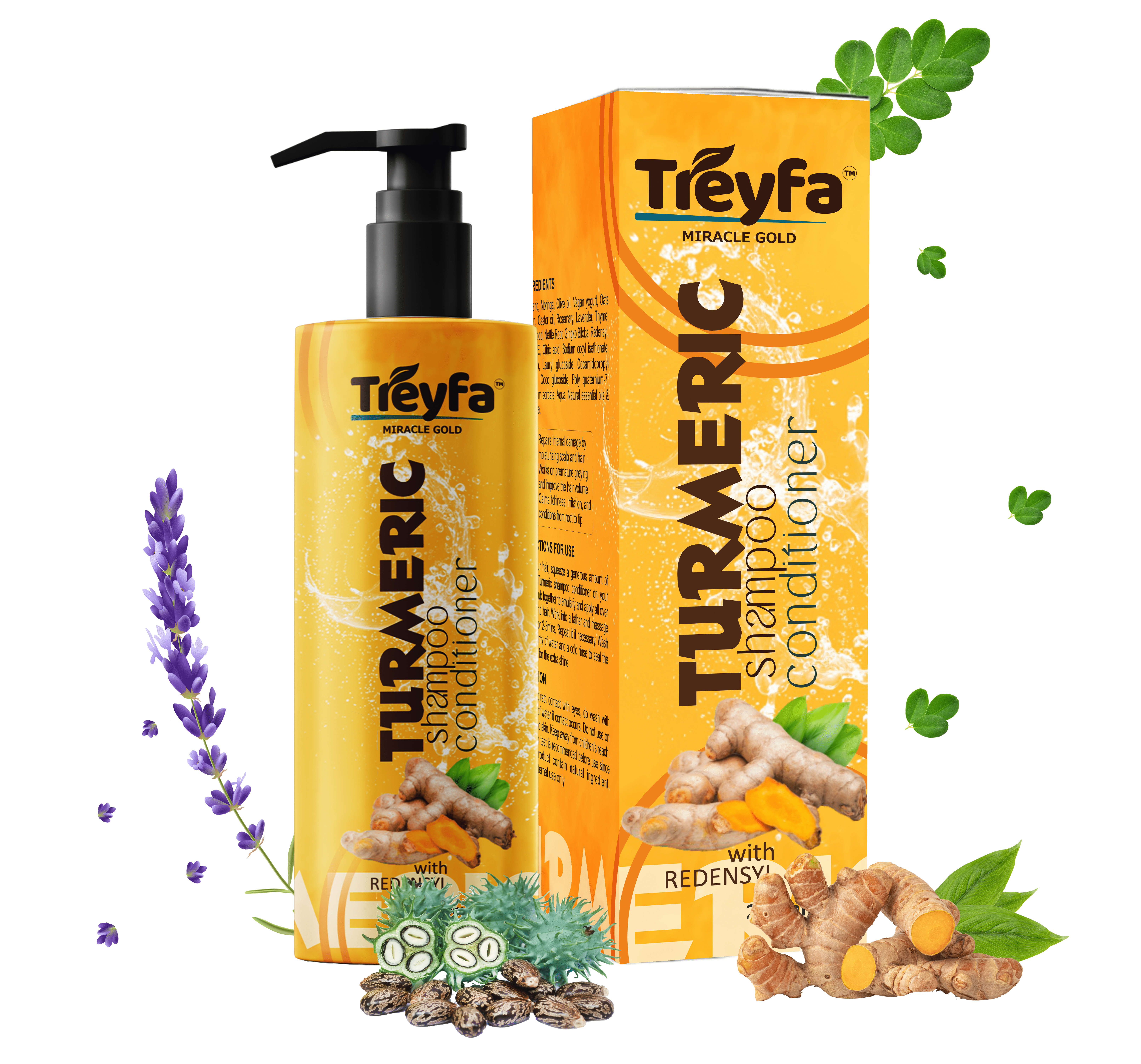 Turmeric Shampoo Conditioner – 200ML for Hair Growth and Hair Fall Control