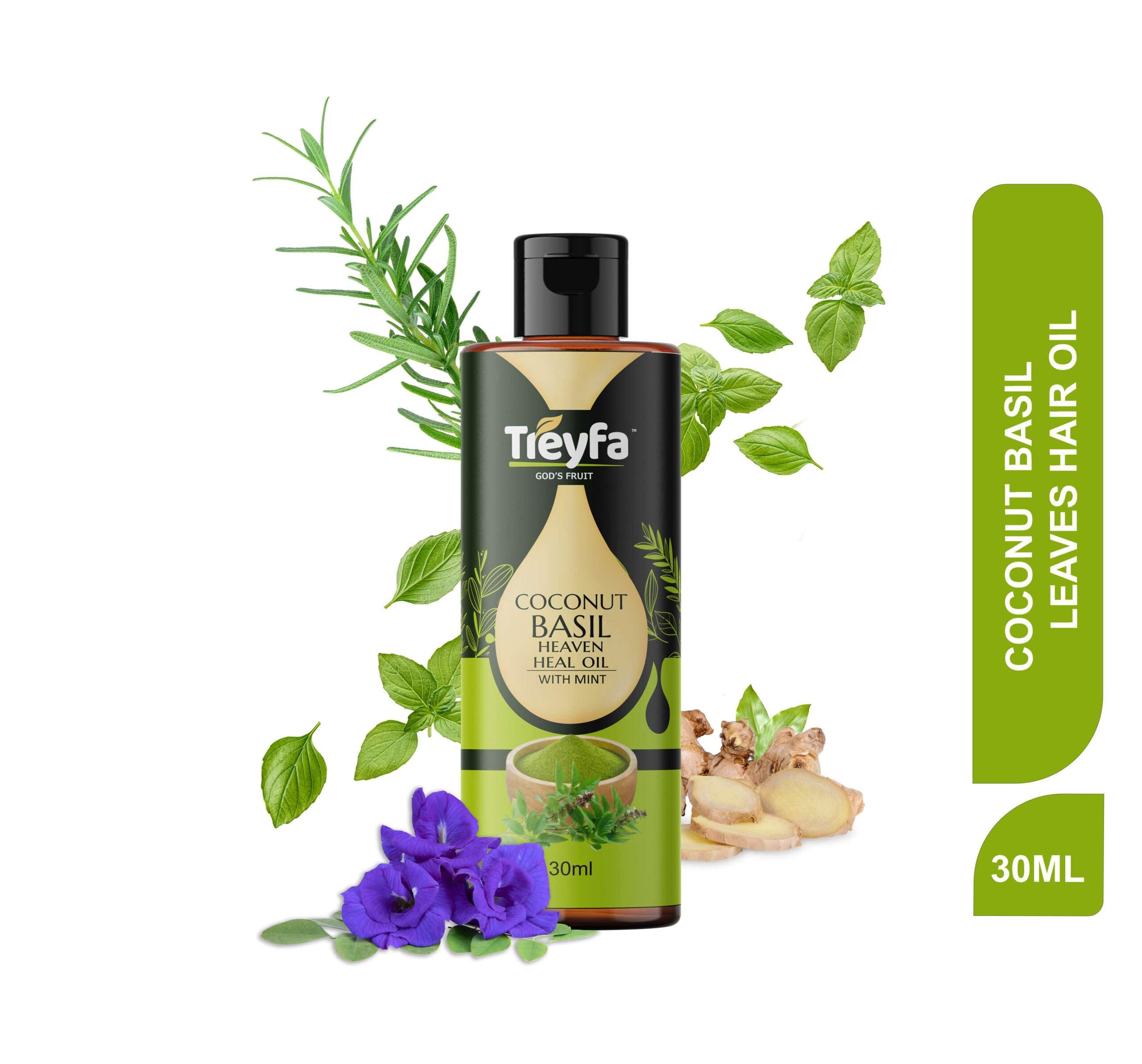 Herbal Hair and Body Oil – Basil Heaven Heal Oil 30ML bottle with natural ingredients